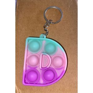 ☀️3/$9☀️ Letter D Pop Fidget Keychain